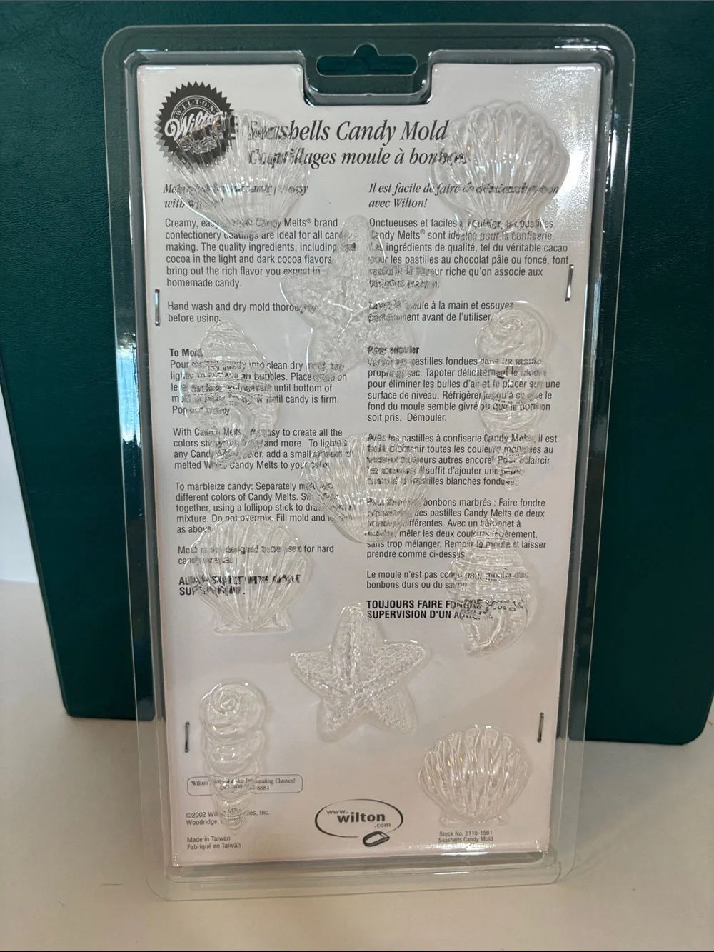 Wilton Clear Candy Mold Set with stars, shells, flowers.